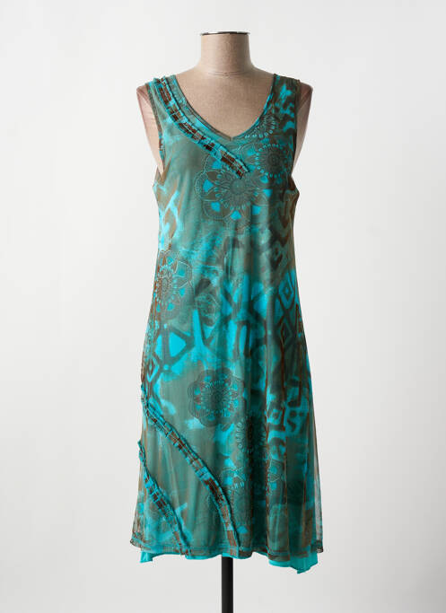 Robe mi-longue bleu GUY DUBOUIS pour femme