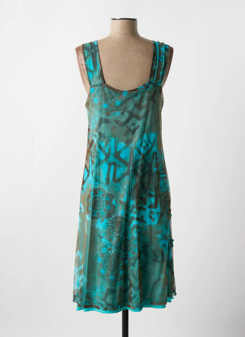 Robe mi-longue bleu GUY DUBOUIS femme