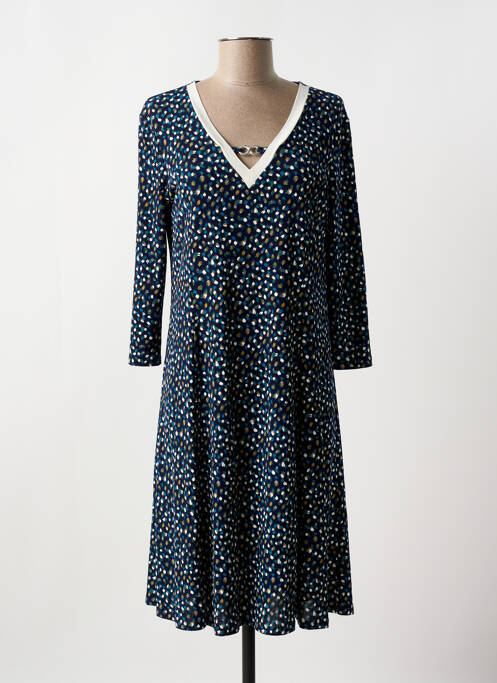 Robe mi-longue bleu GUY DUBOUIS pour femme