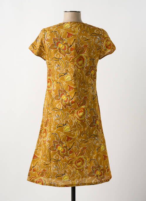 Robe mi-longue jaune GUY DUBOUIS pour femme