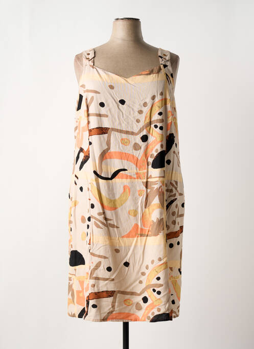 Robe mi-longue orange GUY DUBOUIS pour femme