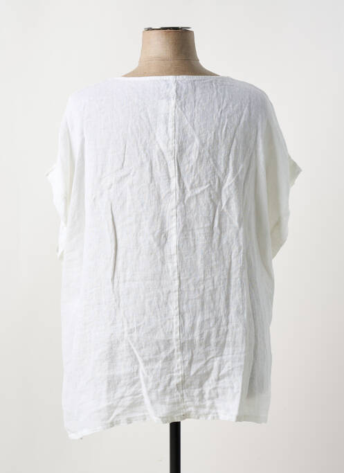 Tunique manches courtes blanc COULEURS DU TEMPS pour femme