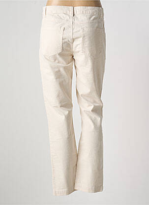 Pantalon droit fermeture zippée sous rabat boutonné beige CAPTAIN TORTUE femme