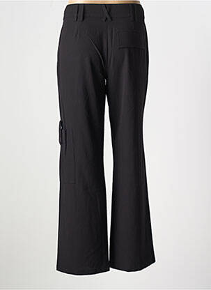 Pantalon droit fermeture zippée sous rabat avec crochet noir CAPTAIN TORTUE femme