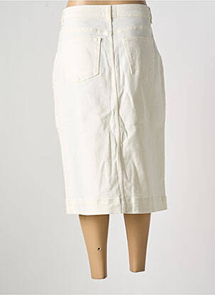 Jupe mi-longue coupe droite beige MAISON CAPTAIN femme