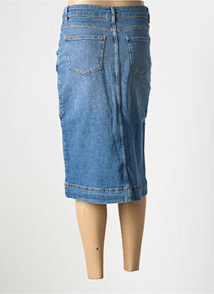 Jupe mi-longue coupe droite bleu CAPTAIN TORTUE femme