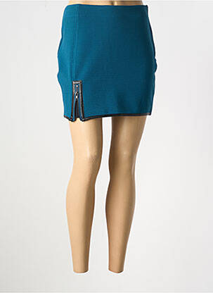 Jupe courte coupe droite bleu CAPTAIN TORTUE femme