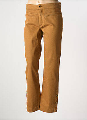 Pantalon droit marron CAPTAIN TORTUE pour femme