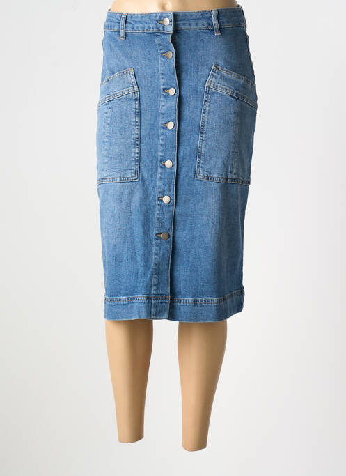 Jupe mi-longue bleu CAPTAIN TORTUE pour femme