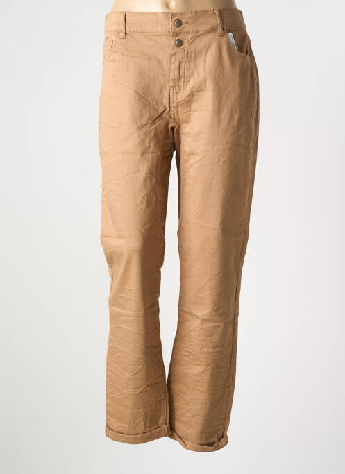 Pantalon droit beige CAPTAIN TORTUE pour femme