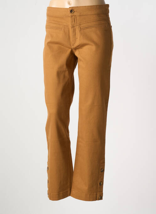 Pantalon droit marron CAPTAIN TORTUE pour femme