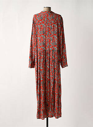 Robe longue manches longues manches longues rouge CAPTAIN TORTUE femme