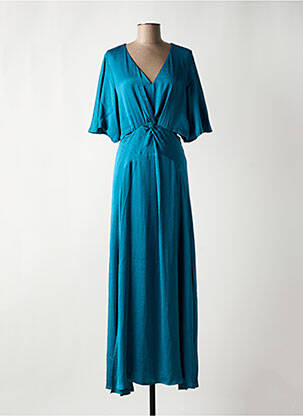 Robe longue manches courtes manches courtes bleu CAPTAIN TORTUE femme