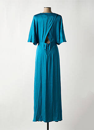 Robe longue manches courtes manches courtes bleu CAPTAIN TORTUE femme