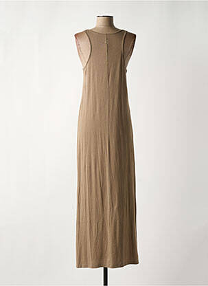 Robe longue sans manche sans manche marron MISS CAPTAIN femme