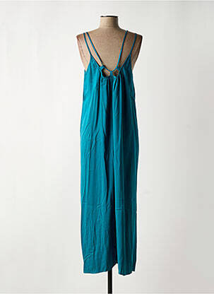 Robe longue coupe fluide fines bretelles bleu MISS BY CAPTAIN TORTUE femme