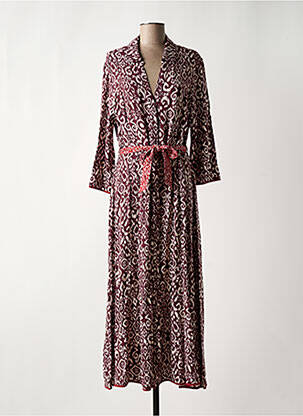 Robe longue manches longues manches longues rouge CAPTAIN TORTUE femme