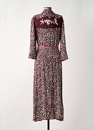 Robe longue manches longues manches longues rouge CAPTAIN TORTUE femme