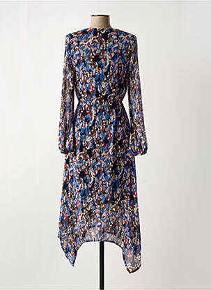 Robe longue manches longues manches longues bleu LITTLE MISS BY CAPTAIN TORTUE femme