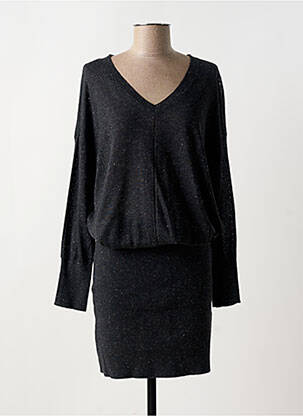 Robe pull col v manches longues gris MAISON CAPTAIN femme