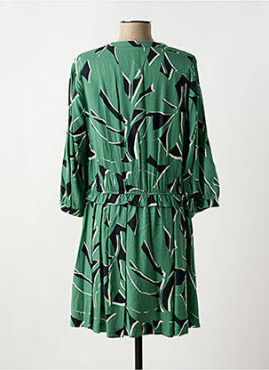 Robe courte manches 3/4 manches 3/4 vert TREND BY CAPTAIN TORTUE femme