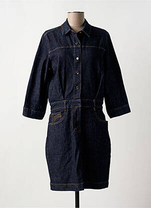 Robe mi-longue manches 3/4 manches 3/4 bleu MAISON CAPTAIN femme