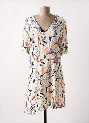 Robe courte manches courtes manches courtes beige LITTLE MISS BY CAPTAIN TORTUE femme