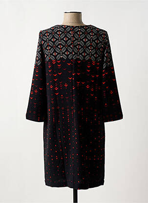 Robe courte manches longues manches longues noir MISS CAPTAIN femme