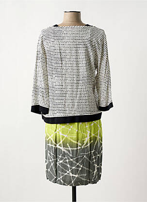Robe mi-longue manches 3/4 manches 3/4 noir MISS CAPTAIN femme