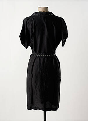 Robe mi-longue manches courtes manches courtes noir MAISON CAPTAIN femme