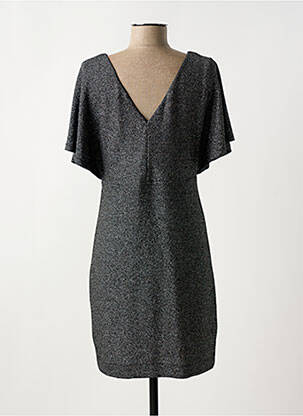 Robe courte manches courtes manches courtes argent CAPTAIN TORTUE femme