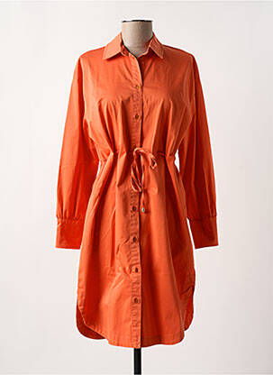 Robe courte manches longues manches longues orange CAPTAIN TORTUE femme
