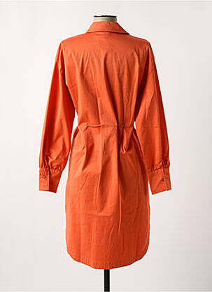 Robe courte manches longues manches longues orange CAPTAIN TORTUE femme