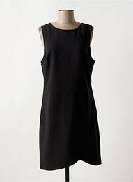 Robe mi-longue tissage crêpe sans manche noir TREND BY CAPTAIN TORTUE femme