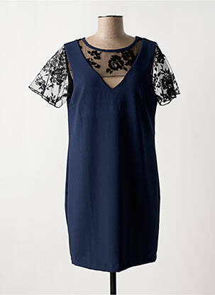 Robe courte manches courtes manches courtes bleu SIGNATURE BY CAPTAIN TORTUE femme