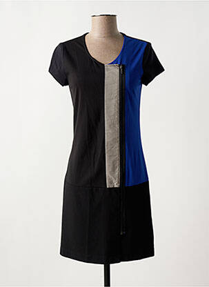 Robe courte manches courtes manches courtes noir MISS CAPTAIN femme