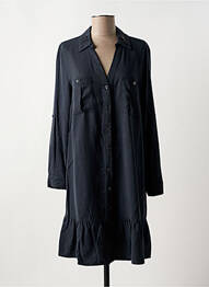Robe courte coupe évasée manches longues bleu CAPTAIN TORTUE femme