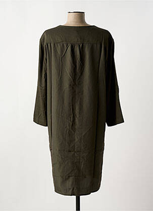 Robe courte coupe fluide manches 3/4 vert CAPTAIN TORTUE femme