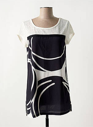Tunique manches courtes coupe cintrée noir TREND BY CAPTAIN TORTUE femme