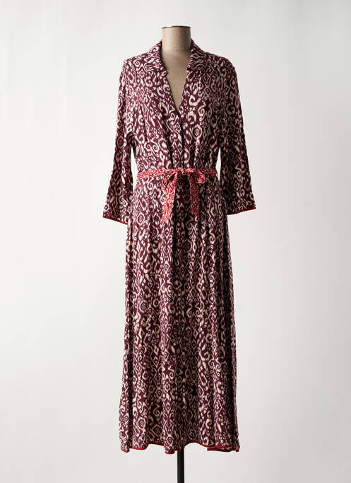 Robe longue manches longues manches longues rouge CAPTAIN TORTUE femme