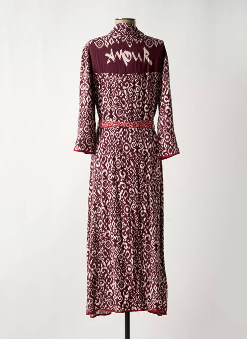 Robe longue manches longues manches longues rouge CAPTAIN TORTUE femme