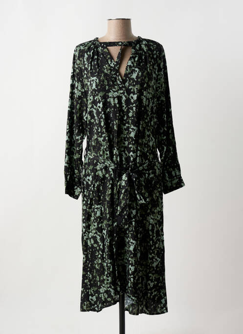 Robe mi-longue manches longues manches longues noir CAPTAIN TORTUE femme