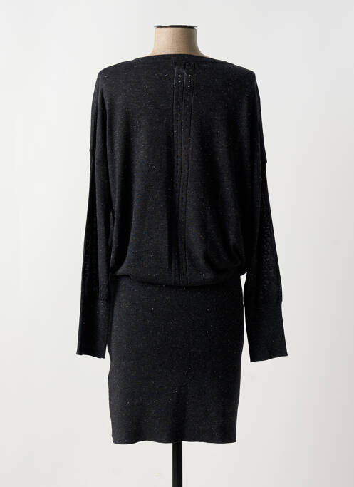 Robe pull col v manches longues gris MAISON CAPTAIN femme