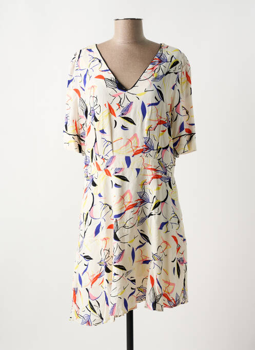 Robe courte beige LITTLE MISS BY CAPTAIN TORTUE pour femme