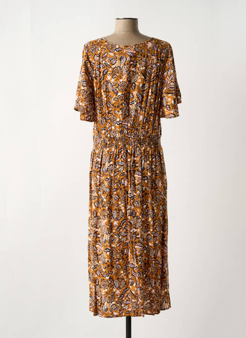 Robe mi-longue marron MISS BY CAPTAIN TORTUE pour femme