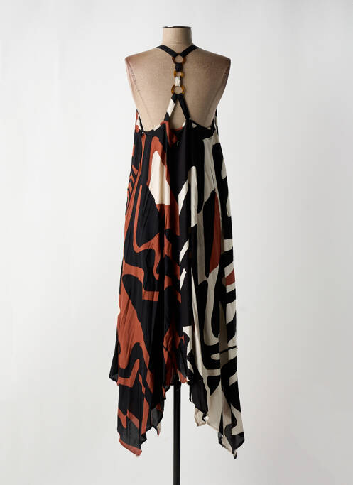 Robe mi-longue noir CAPTAIN TORTUE pour femme