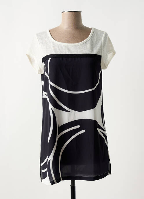 Tunique manches courtes noir TREND BY CAPTAIN TORTUE pour femme