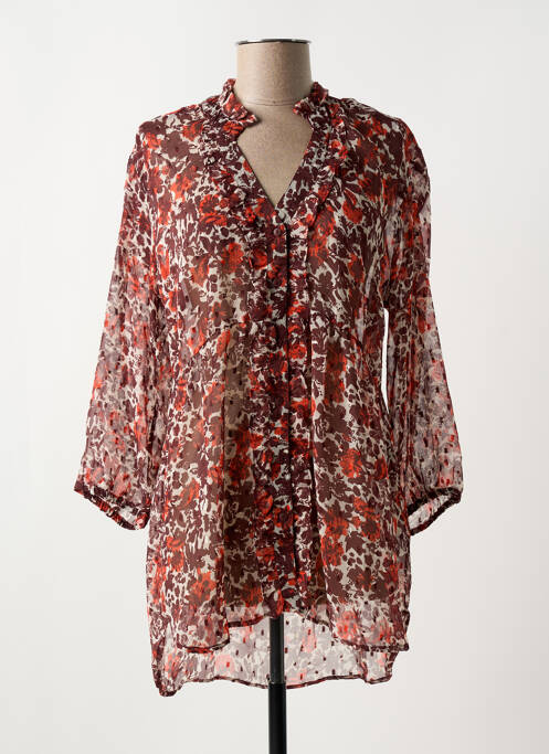 Tunique manches longues orange CAPTAIN TORTUE pour femme