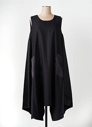 Robe mi-longue sans manche sans manche noir TANAIS femme