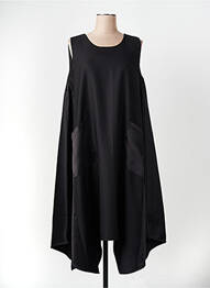 Robe mi-longue sans manche sans manche noir TANAIS femme